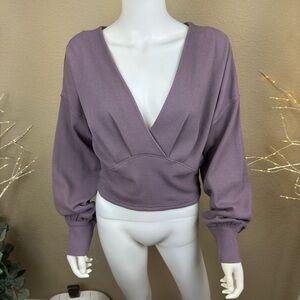 NWT $78 We The Free All Nighter Long Sleeve Surplus Crop Top Free People